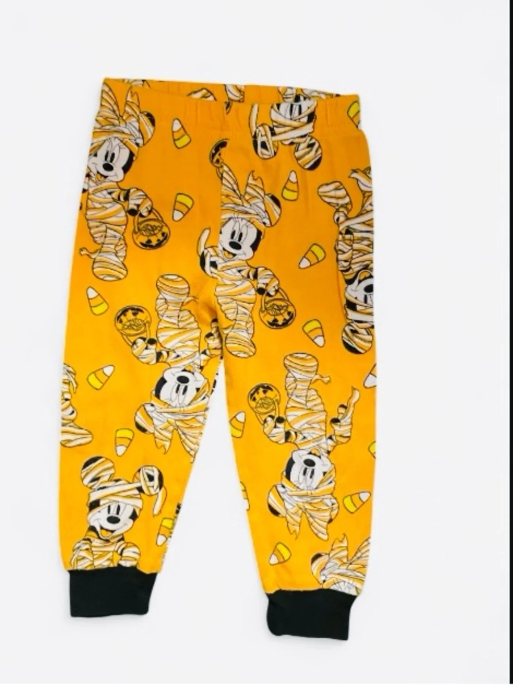 Disney Orange and Black Halloween Mummy Mickey Pajama Set